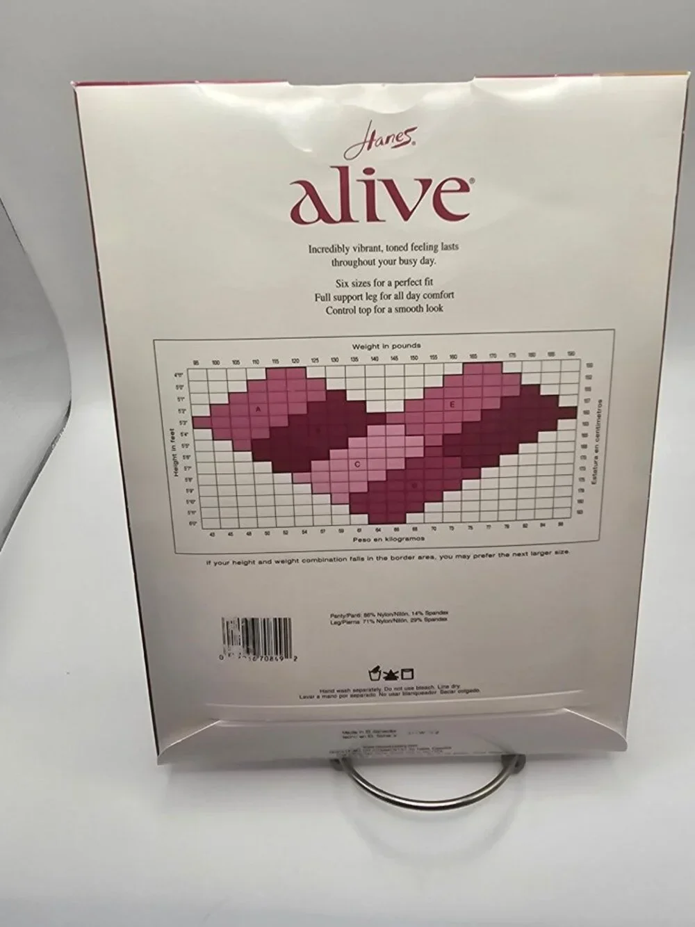 Hanes Alive Support Pantyhose Full Support Control Top Reinforced Toe Simply Nat